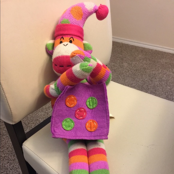 pink sock monkey
